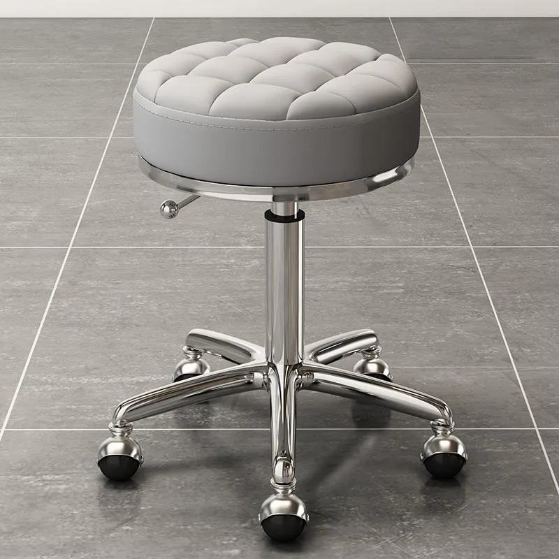 Salon Furniture Hairdressing Round Stool Barber Shop Chairs Tattoo Stools Liftable Work Chair Beauty Nail Pulley Swivel Chairs