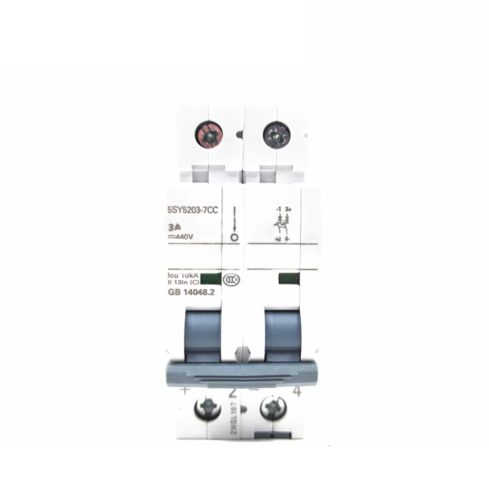 

For Siemens 5SY5203-7CC 2P 3A 440V Guide Rail Installation Mini Circuit Breaker