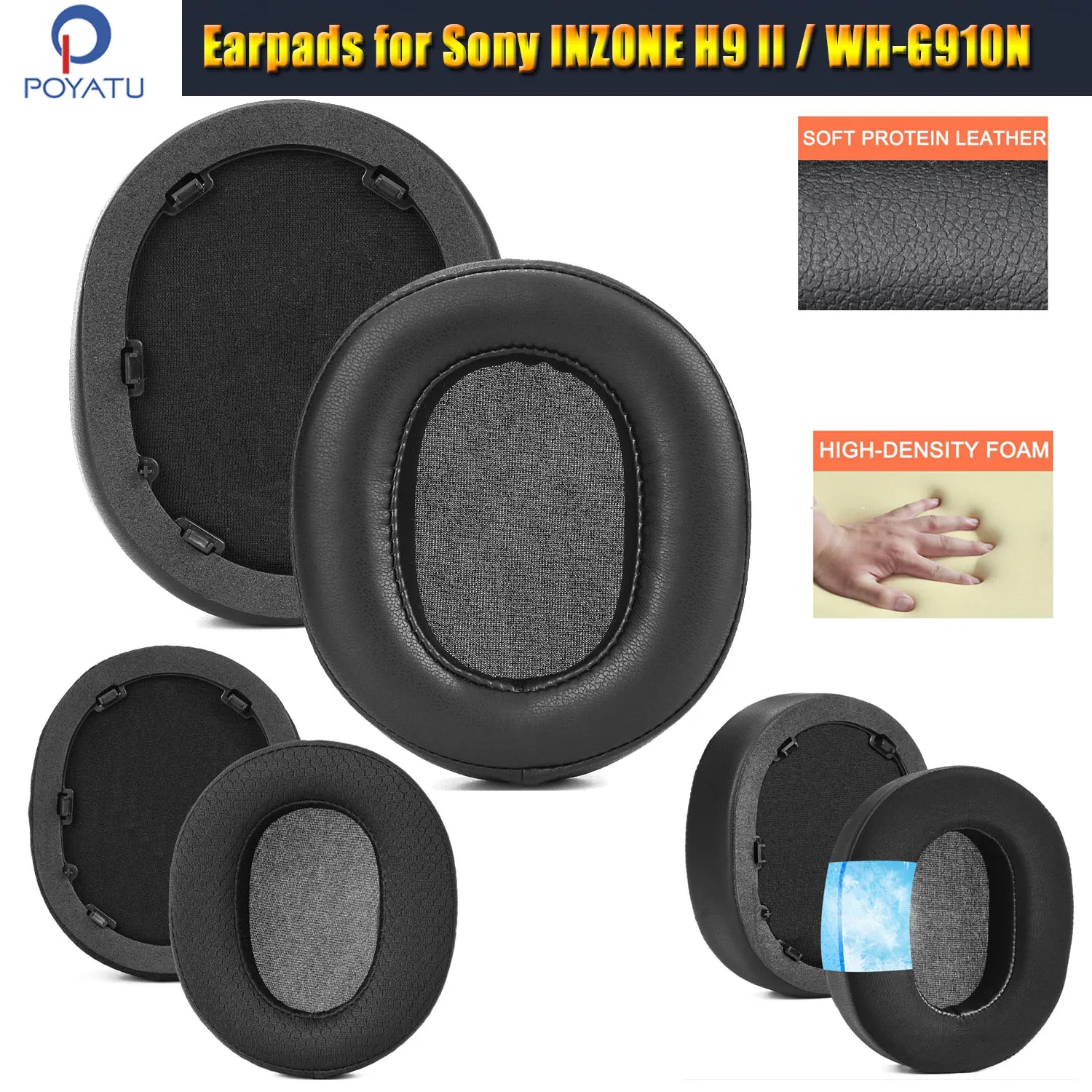 Earpad for Sony INZONE H9 II / WH-G910N Headphones Earpads Ear Pads Cushion Cover Replacement Earmuff