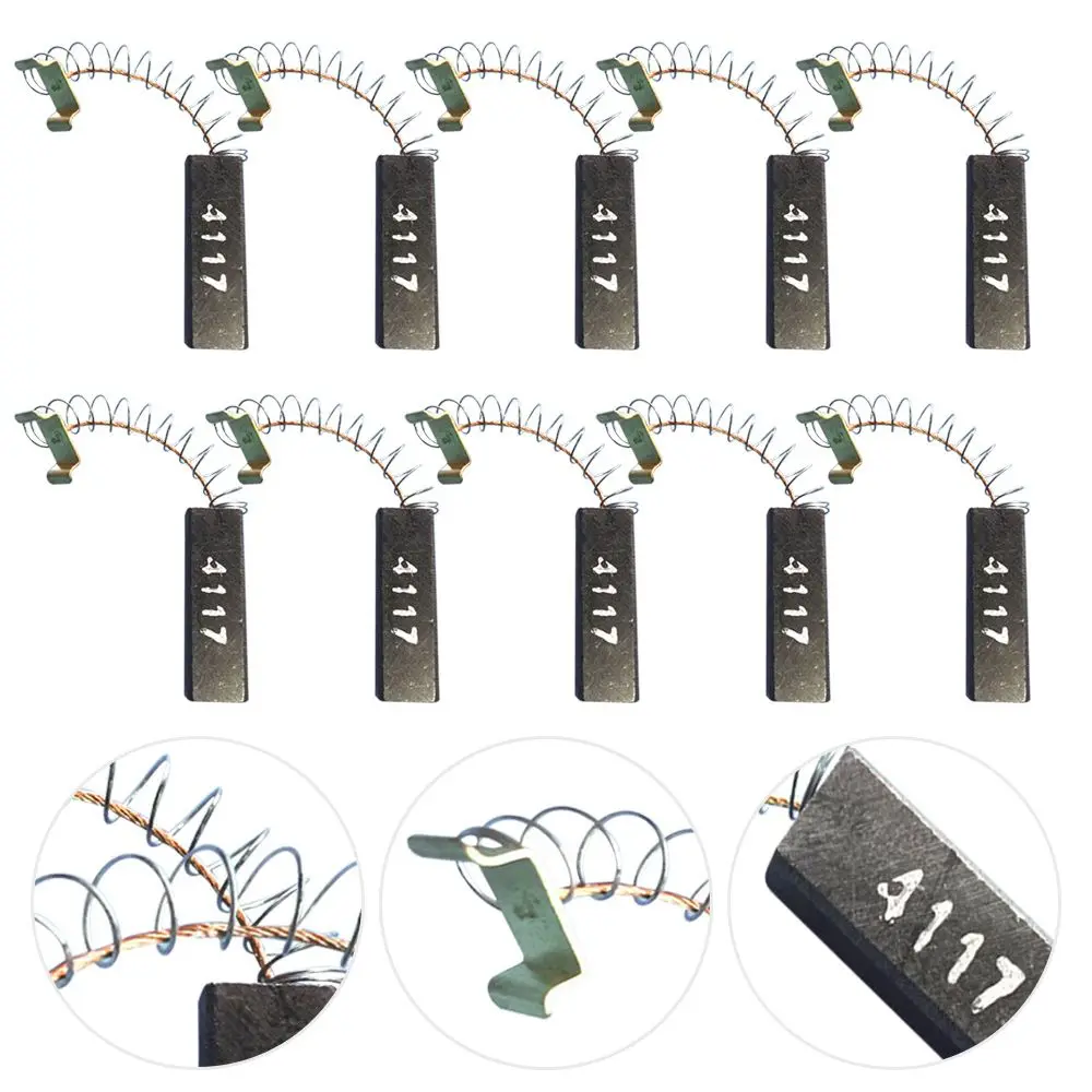 

5/10pcs Electric Motor Carbon Brushes 6.3x10x32mm Power Tool 4117 Thread Trimmer Sewing Machine Carbon Brush