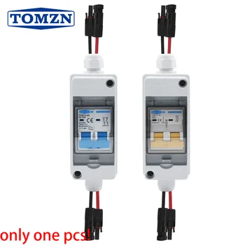 1 pz. Scatola Combiner Solare Fotovoltaico TOMZN con Interruttore Automatico HT 2 Vie 1 Ingresso 1 Uscita CC con Cavi Abbinati Scatola Impermeabile