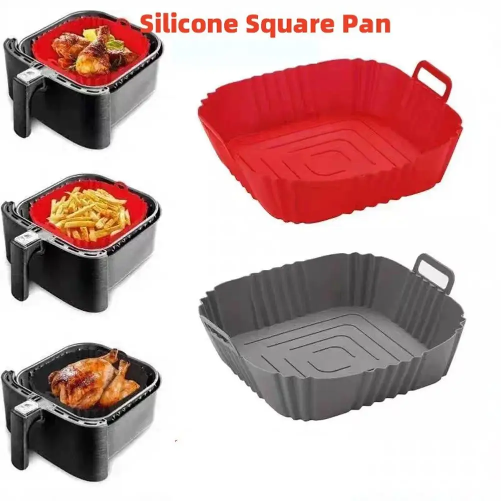 Reusable Silicone Baking Tray and Oven Accessories - 8 Inch Air Fryer Liners