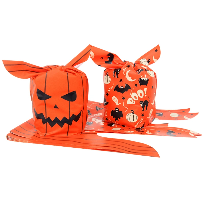 25 stücke Halloween Süßigkeiten Tasche Süßes oder Saures Kürbis Geist Kaninchen Ohr Snack Kekse Geschenke Verpackung Taschen Halloween Party Dekorationen – Detail 6