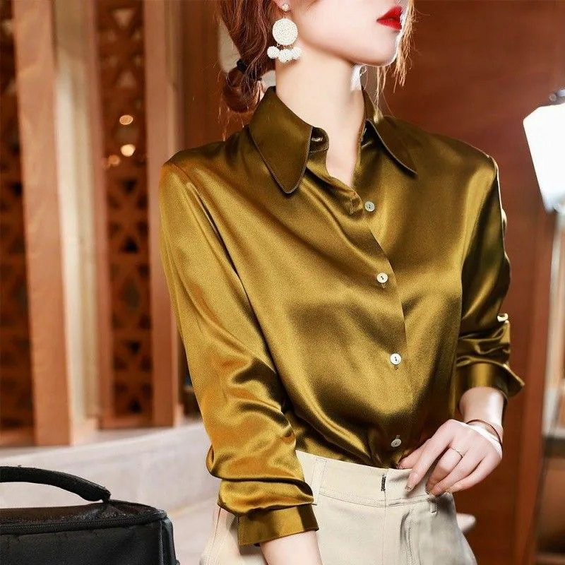 Only Lange blouse bruin elegant Mode Blouses Lange blouses 