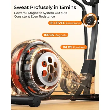 Niceday Elliptical Machine, Elliptical Exercise Machine for Home with Hyper-Quiet Magnetic Driving System 4