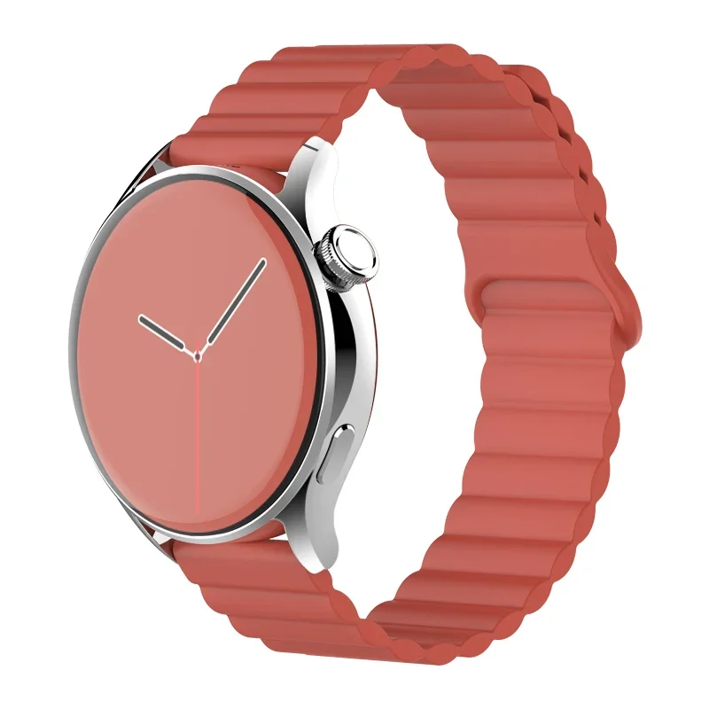 Magnetic Loop Silicone Link Bracelet, 20mm/22mm Band Strap