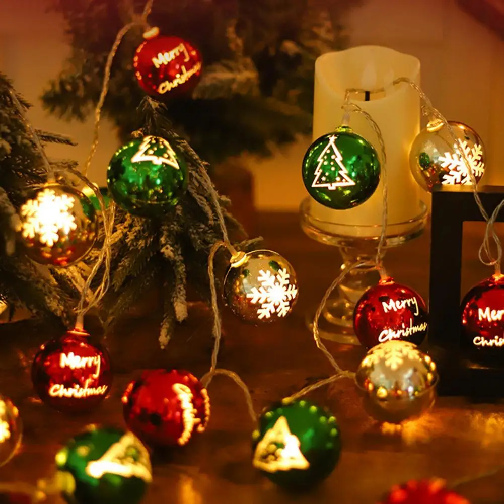 

Outdoor Christmas Lights Warm White Christmas Lights Festive Warm White Ball Pendant String Lights Christmas Decoration for Home