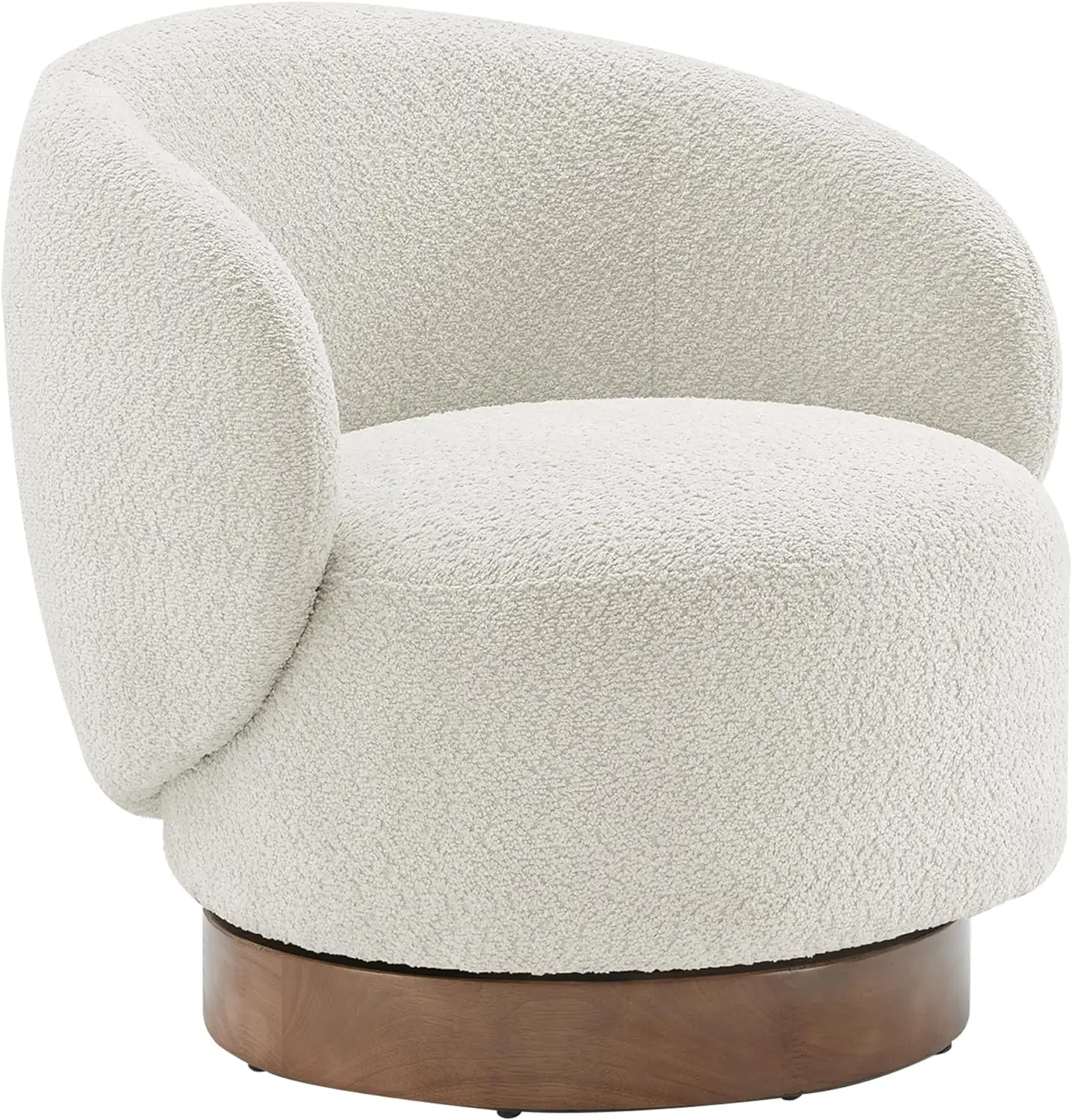 

KISLOT Swivel Accent Chair Modern Round Armchair Upholstered Performance Fabric for Bedroom Reading Waiting L