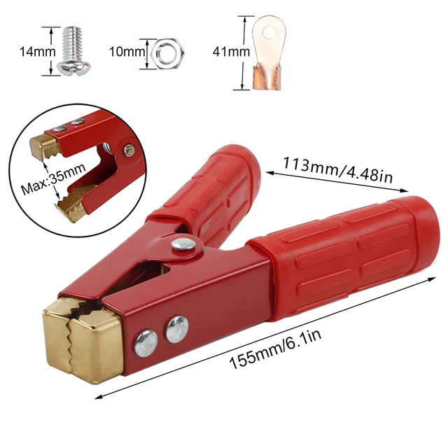 Grande Pince Crocodile, En Cuivre Pur, Pour Batterie De Voiture, 1000 A - Batterie  Saut Câble - AliExpress