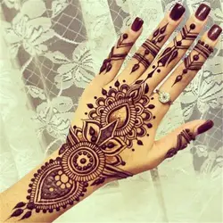 Fashion Henna Tattoo Stencil Temporary Hand Tattoos DIY Body Art Paint Sticker Template Indian Wedding Painting Kit Tools