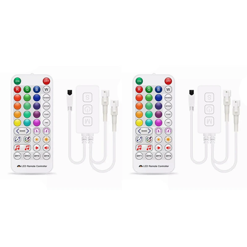

Hot 2X SP511E Wifi Music LED Controller For WS2812B WS2811 Addressable Pixel RGB LED Strip Dual Output Smart Voice Control