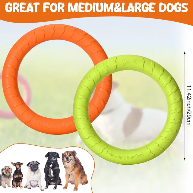 Durable Dog Flying Disc Chew Toy - Floating Fetch Toy for Medium/Large Aggressive Chewers, Interactive Pool Toy for Training & T 2
