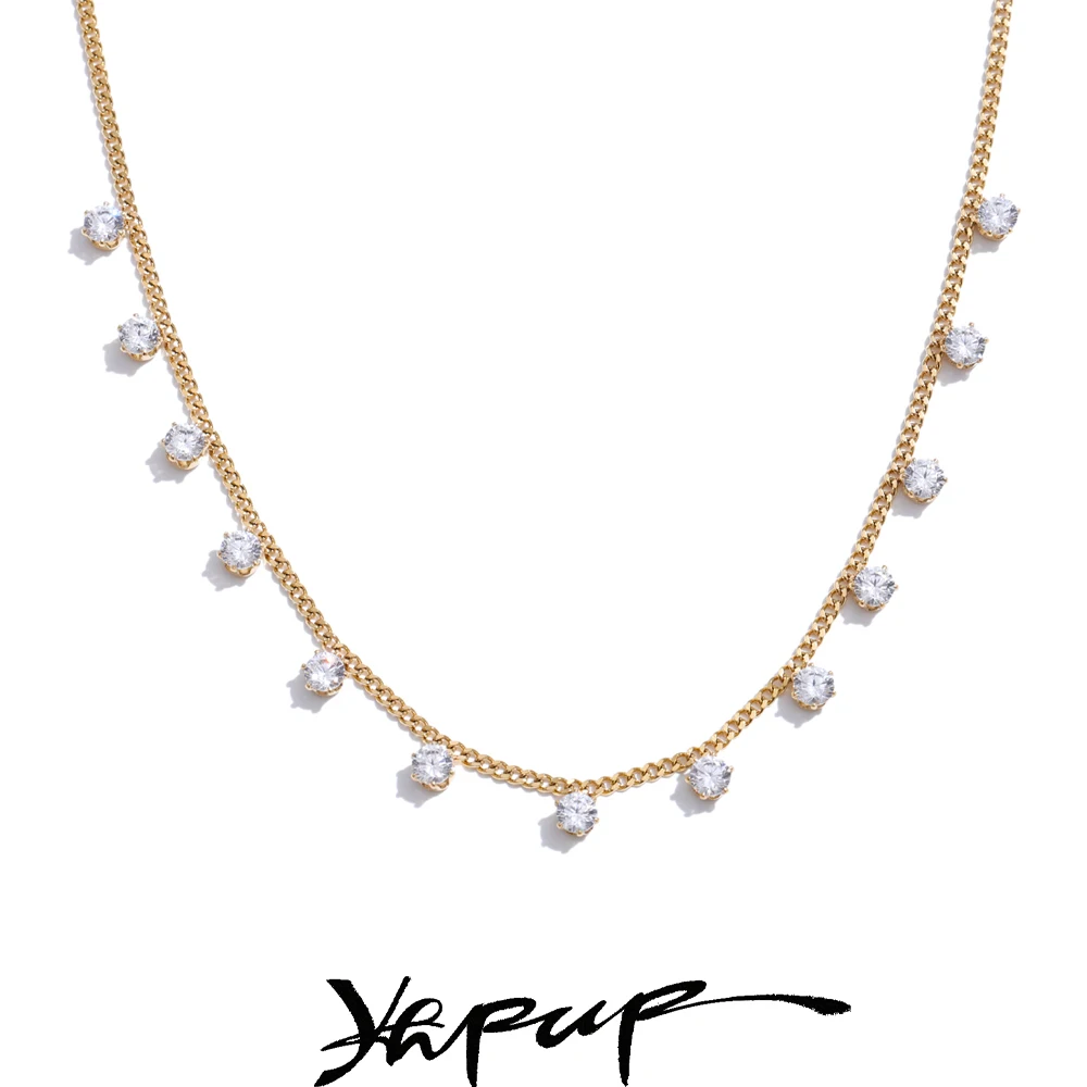 Yhpup Necklace Cubic Zirconia Women