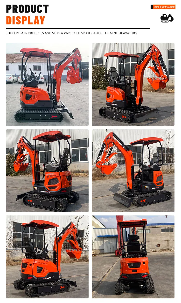 Effizienter hydraulischer Kompakt-Raupenbehälter-Minibagger für den Bauernhof mit kleinem Bagger zu 60 % Rabatt – Detail 5