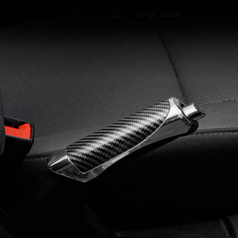 Car Handbrake Grips Hand Brake Cover Protection Cover Carbon Fiber Parking Brake Decoration Shell Interior Accessories