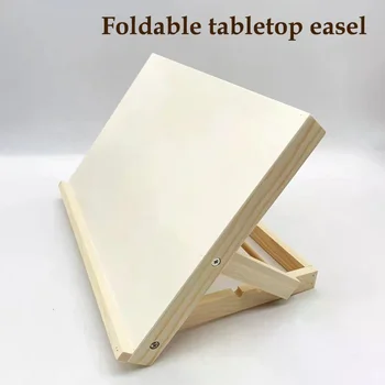 Cavalletto da tavolo pieghevole Cavalletto da disegno in legno portatile leggero Fornitura d'arte Schizzo regolabile Tavolo da pittura Studenti Artista