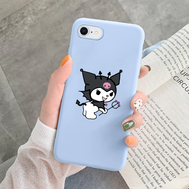thumbnail image 1 of Funda bonita de Anime para iPhone 7 8 Plus SE 2020, funda de silicona suave a prueba de golpes para iphone 7Plus 8 +, funda Kuromi Rabbit, 1 of 5