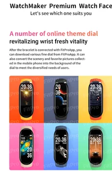 2021 M6 Smart Watch Sports Bracelet Heart Rate Fitness Tracking for Xiaomi Apple Android Wearables 5