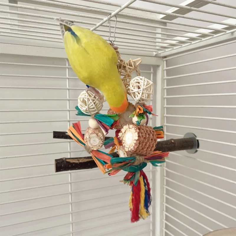 Small Bird Rattan Balls Shredding Biting Toy Birdcage Toy Cockatiels Tearing