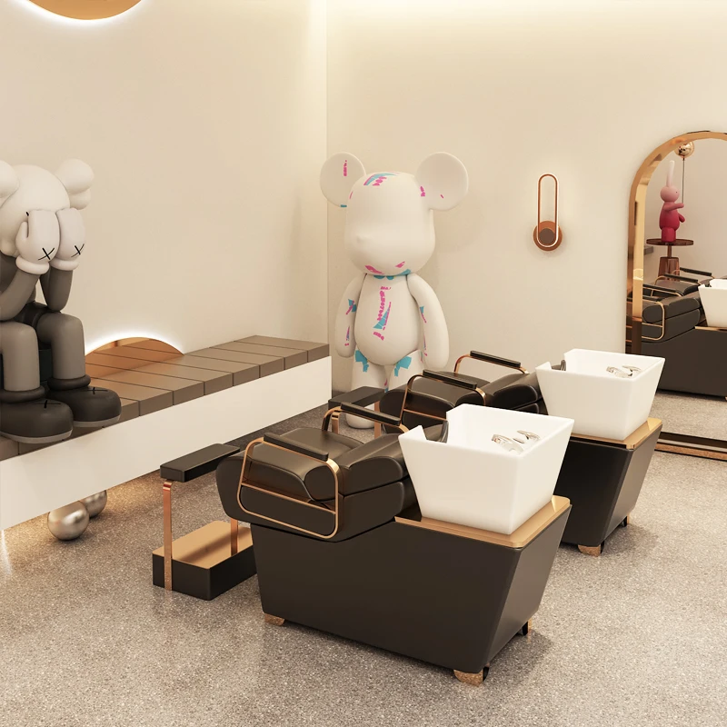 

Shampoo bed, dedicated hair salon, hairdressing salon, hair salon, simple net celebrity flushing bed, semi-reclining shampoo bed