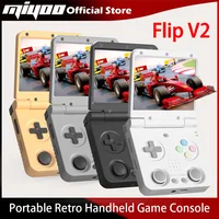 MIYOO Flip V2 Retro Handheld Game Console With Metal Hinge 3.5''IPS Screen Compact Portable Game Machine Dual analog sticks Gift