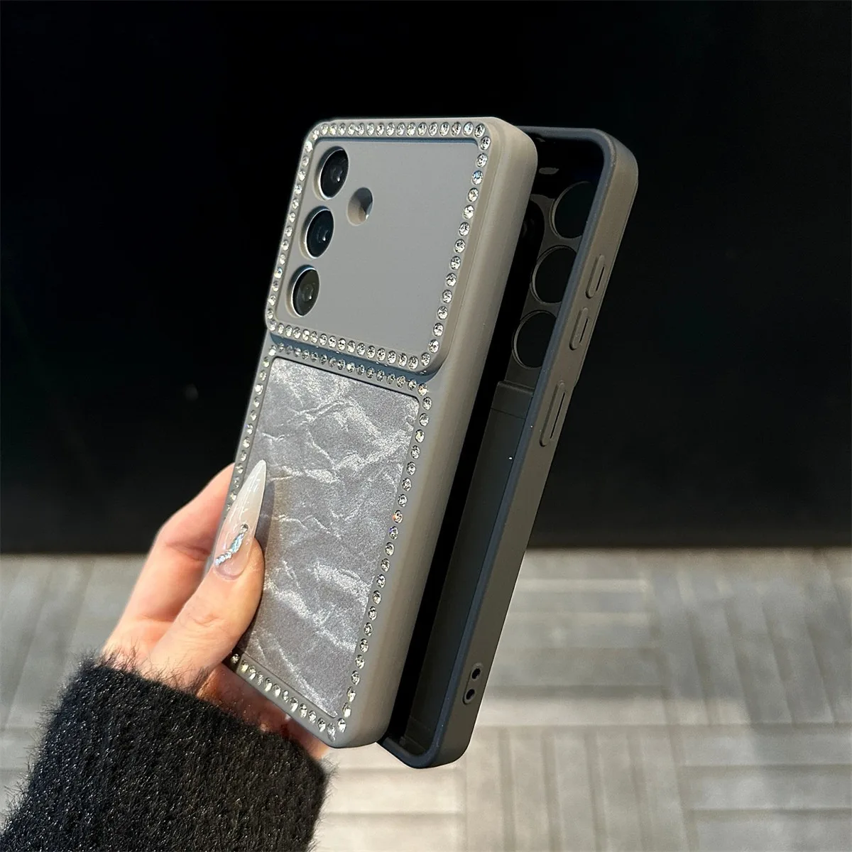 Luxury Glitter Snow Mountain Velvet Phone Case