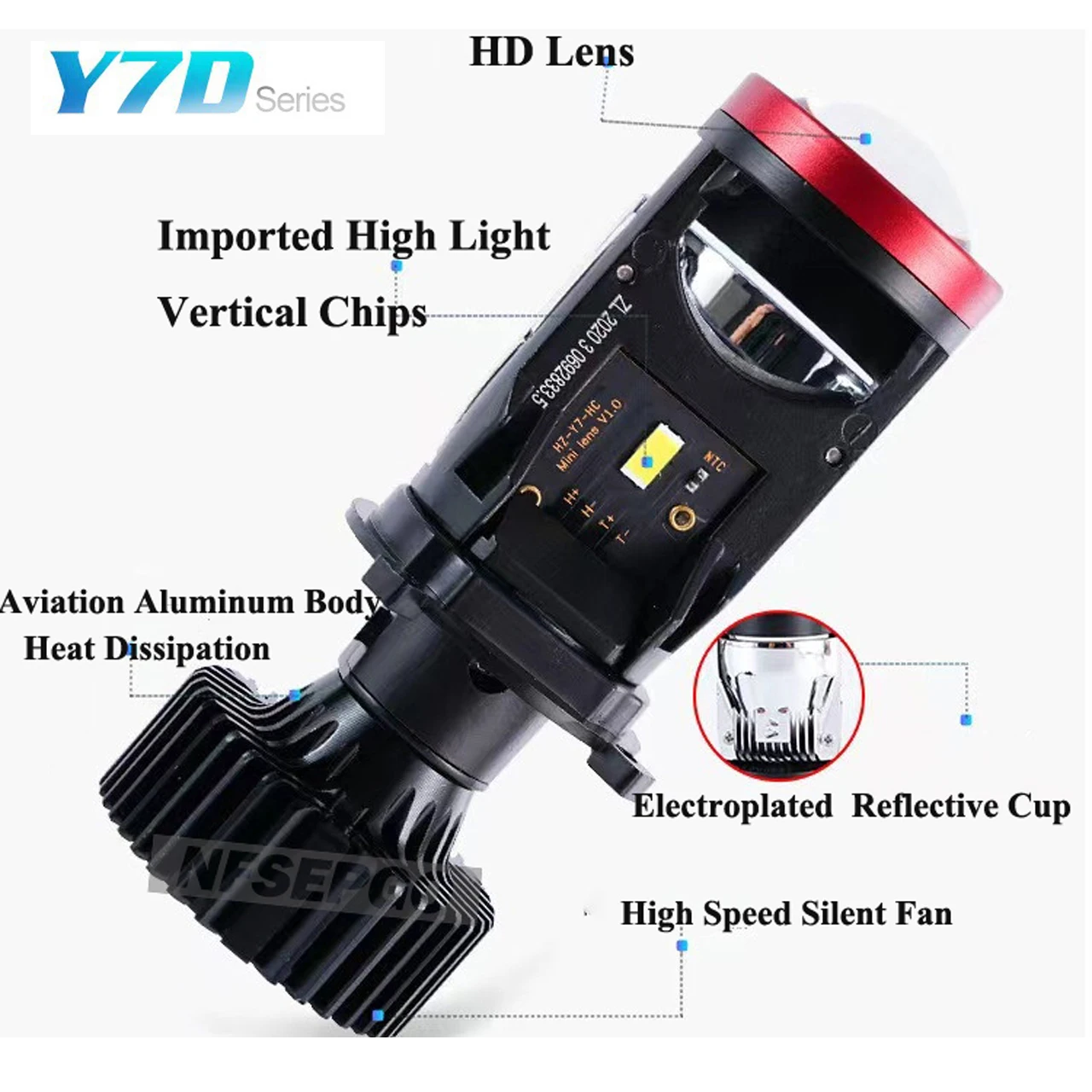 Y3 Y6D Y7D Y8 Canbus H4 светодиодный мини-объектив проектора авто H4 светодиодный комплект ламп фар ближнего/дальнего света Турбовентилятор автомобильная лампа