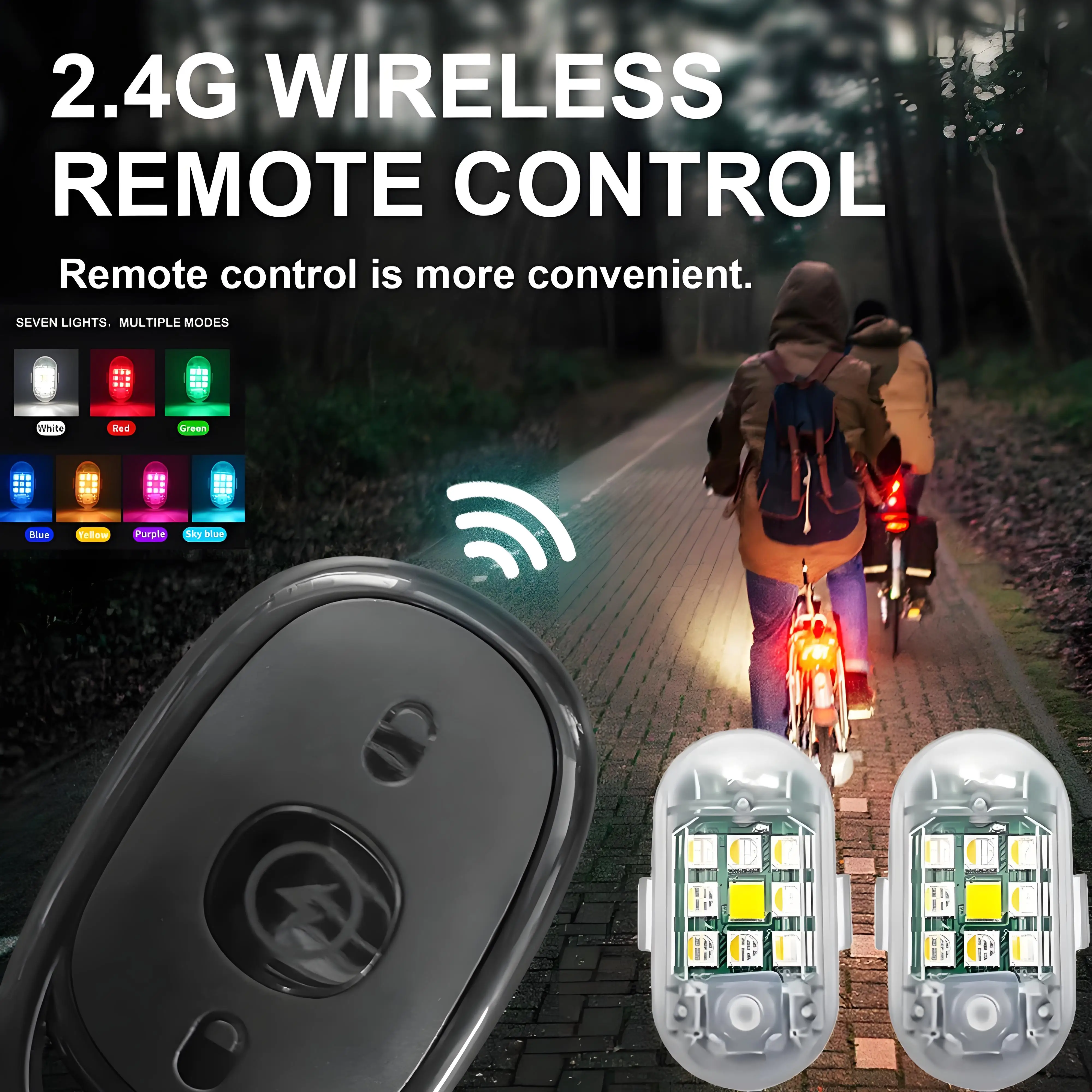 Lampe stroboscopique LED USB 7 couleurs pour drone moto voiture
