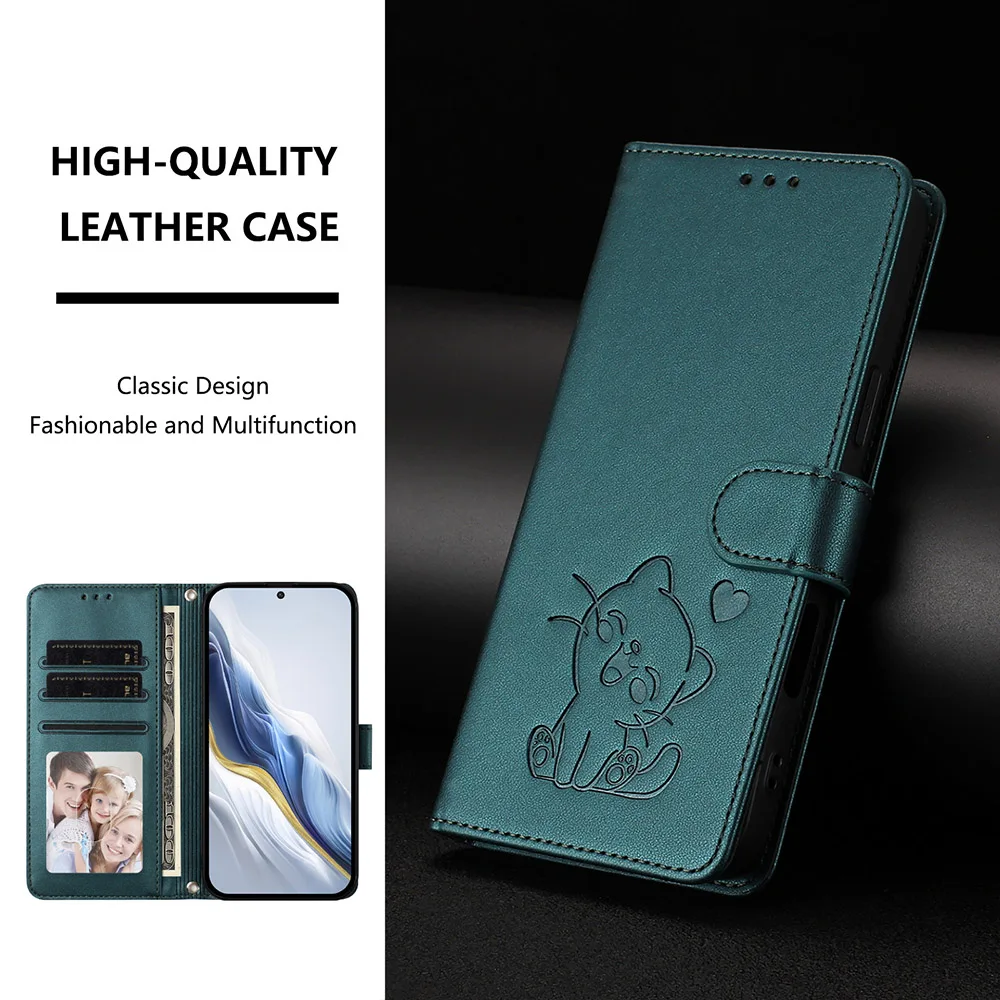 Stylish Leather Phone Case with Card Holder and Strap – Wallet Cover