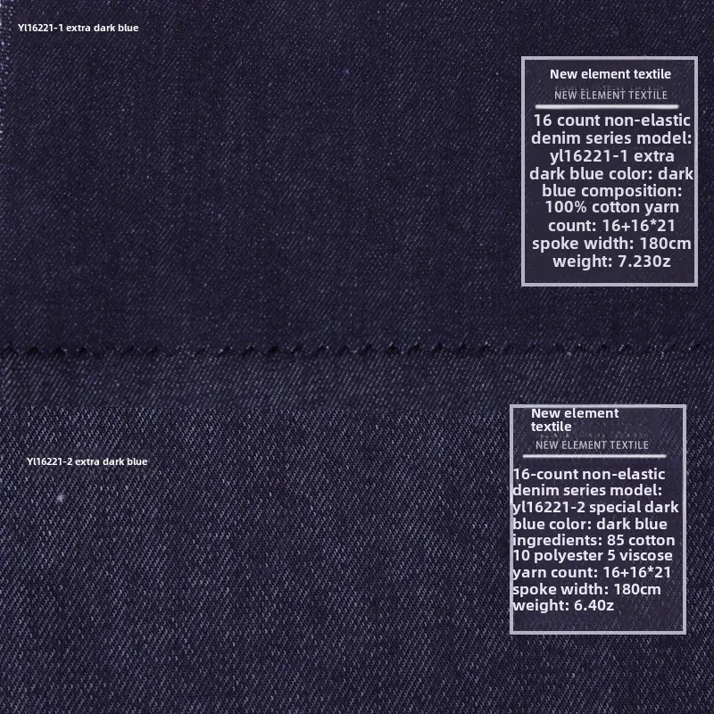 Lightweight Non-Stretch 16-Ply Blue Denim Fabric for Workwear Pants Dresses Shirts Thin Flexible Material from Mainland China