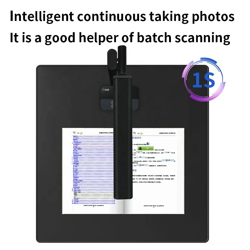 A3 Multilanguage 20 Mega Pixels Portable Document Camera Scanner Flatten Auto Book Scanner With Desktop Lamp For Office Usb CMOS