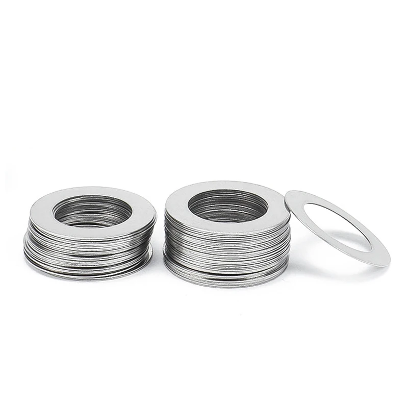 Stainless Steel Washers 304 Ultra Thin Flat Washer M3 M4 M5 M6 M8 M10 M12 M14 Adjusting Shim Plain Gasket 0.1/ 0.2/ 0.3mm 20pcs/lot