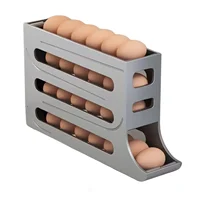 Boîte de Rangement d'emoufs pour Réfrigérateur, Distributeur à Roulettes à 4 Niveaux, Porte-emoufs à Défilement existent pour la Cuisine 3