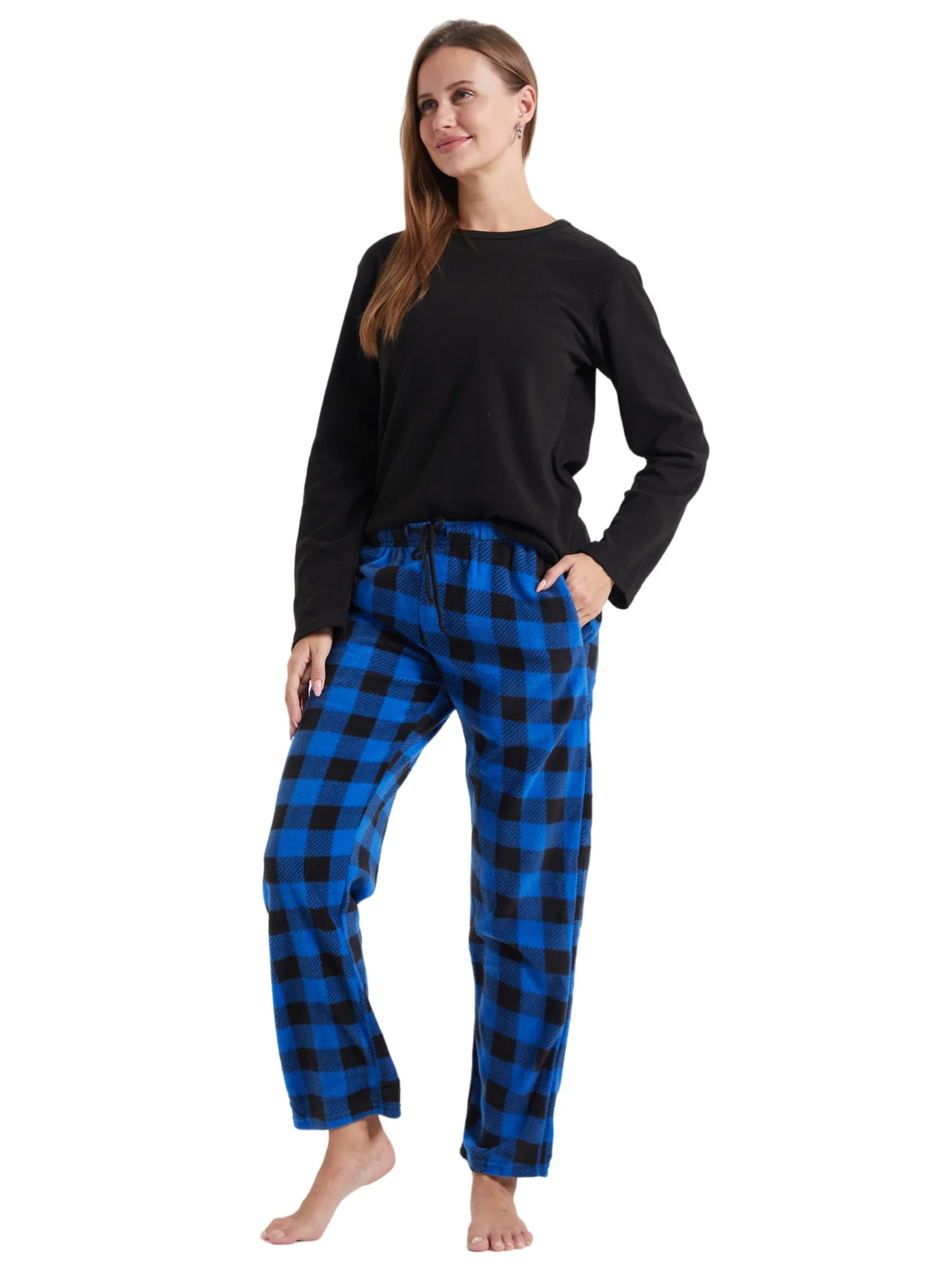 Pijama De Manga Larga Para Mujer | Conjunto De 2 Piezas Con Botones Y Bolsillos | Estampado Floral | Suave Y Cómodo