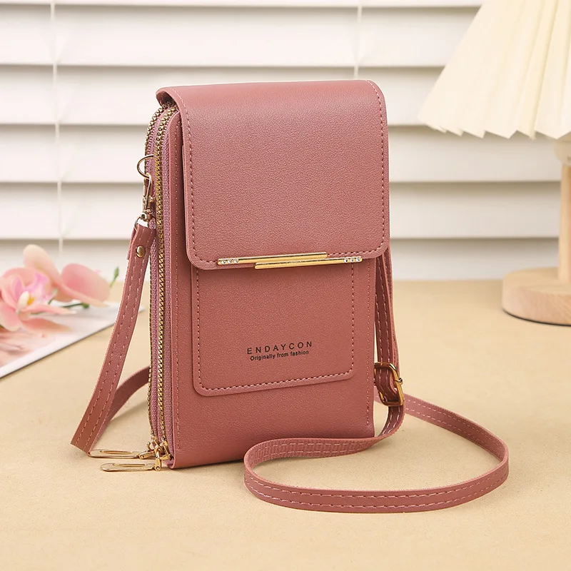 Dames crossbody telefoontas met kaarthouder en touchscreen_voghion.com