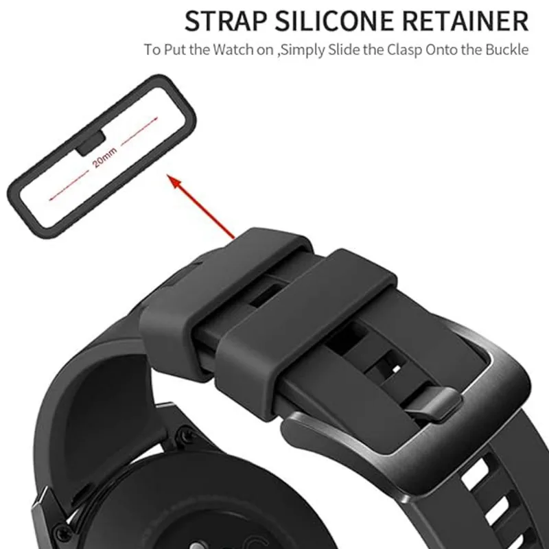 Garmin Fenix ??7/6/5 Forerunner 245/945X 실리콘 밴드 키퍼 리테이너 홀더 루프 용 시계 밴드 패스너 링 교체