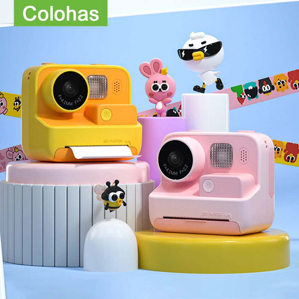 

Kids Instant Print Camera HD Video Photo Mini Vintage Digital Cameras Toys Birthday Gift With Paper Camaras Instantaneas Fotos