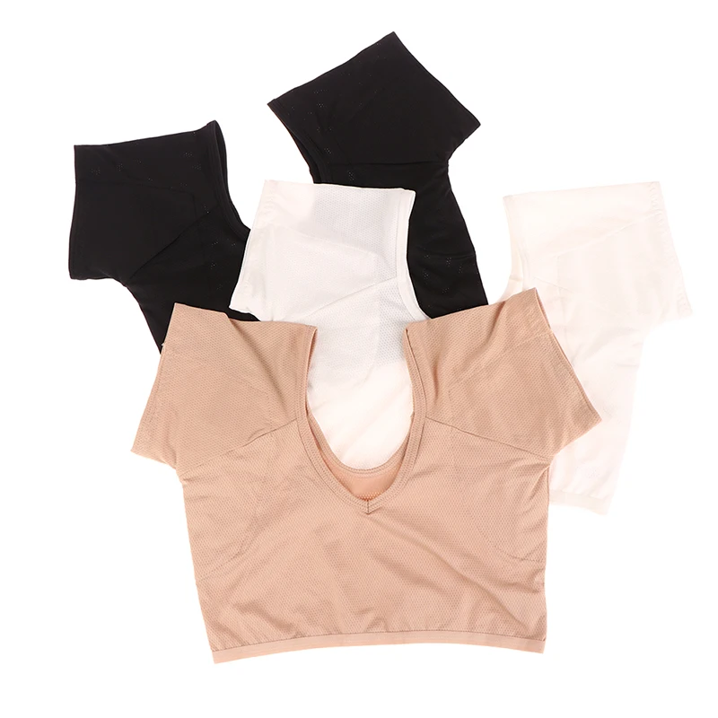 Underarm Sweat Pads T-shirt Shape Armpit Washable Reusable Perfume Absorbing Guards Shield Desodorante S-XL