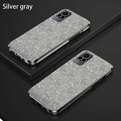 Luxury Gradient Glitter Plating Silicone Back Cover for Vivo V21 (Sfdd black)