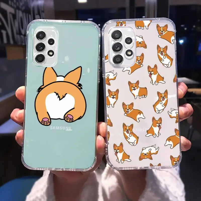 Cute Corgi Butt Animal Puppy Phone Case Trasparente Per Samsung Galaxy A S Note 23 52 22 20 21 51 71 12 50 10 30 E Fe Ultra Plus