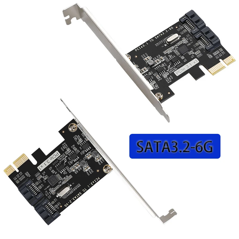 Convertitore Di Schede Di Espansione Pci-E Sata Adattatore Sata Scheda Riser Pci E Sata Card Controller 6 Gbps Jmb582 Chip Plug And Play Per Pc