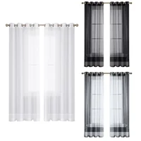 1 PCS Modern Waterproof Translucent Mesh Curtains Door Curtains UV Perforated Curtains Home Office Window Decoration 1