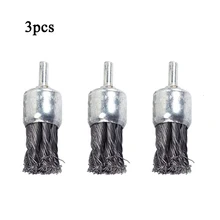 

3PCS Steel Rotary Joint Knot Flat Wire Wheel Cup Brush Disk Rust Removal Polishing For Drill Angle Grinder Gadget Rotary Tool