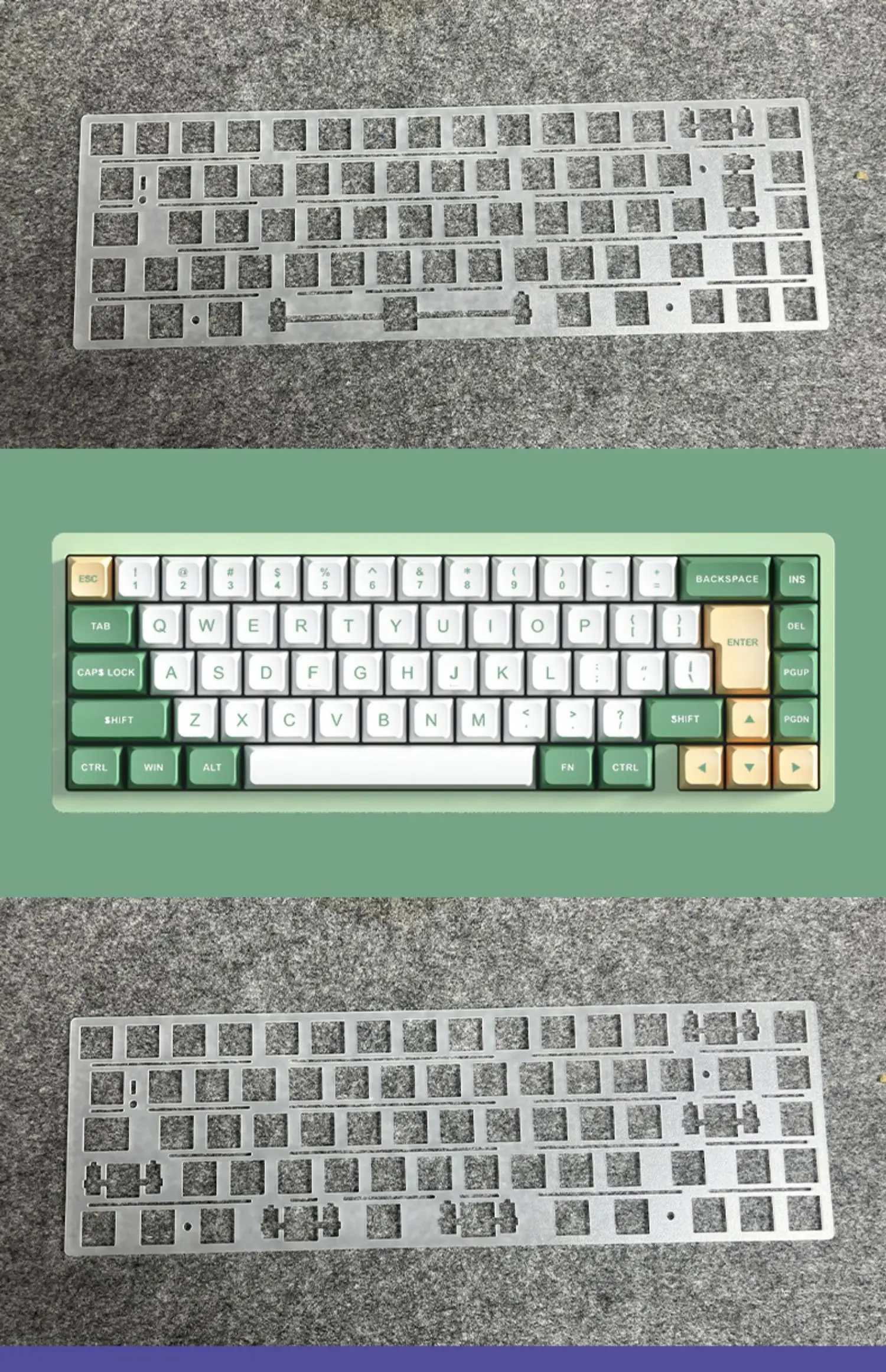 Lucky65 v2（シルバー） キーキャップ、社外品プレート付 Lucky65 v2（シルバー） キーキャップ、社外品プレート付 - メルカリ