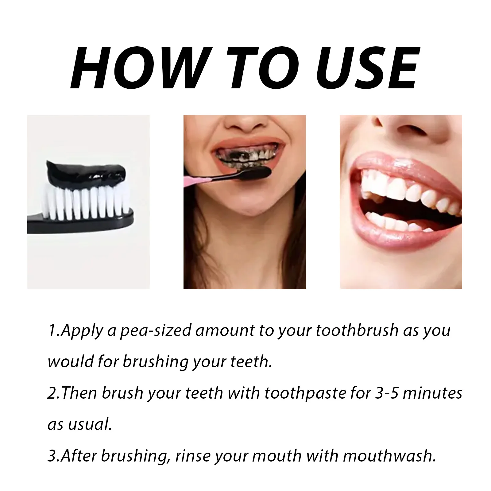 100g Bamboo Charcoal Toothpaste Deep Clean Dispel Smoke Stains Whitening Oral Health Care