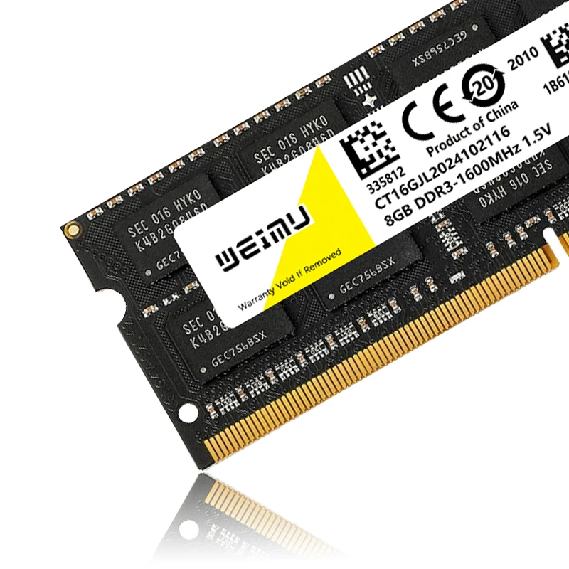 DDR3 DDR3L 4GB 8GB 노트북 메모리 램 PC3 1066 1333 1600 1866Mhz PC3L 8500 10600 12800 204핀 노트북 비-ECC SODIMM 메모리 램