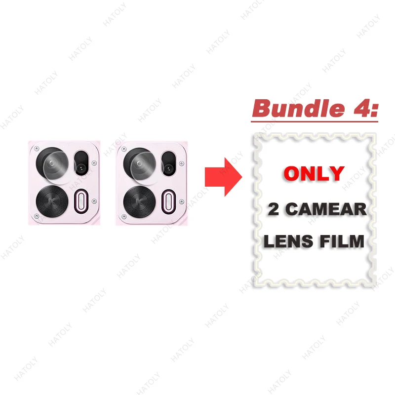Enhanced Glass Protective Film and HD Clear Screen Protector with Camera Lens Protection