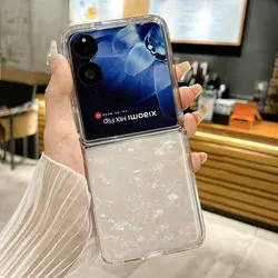 Premium Anti-Shock Protective Hard Shell Case for Xiaomi Mix Flip (Clear Colorful)
