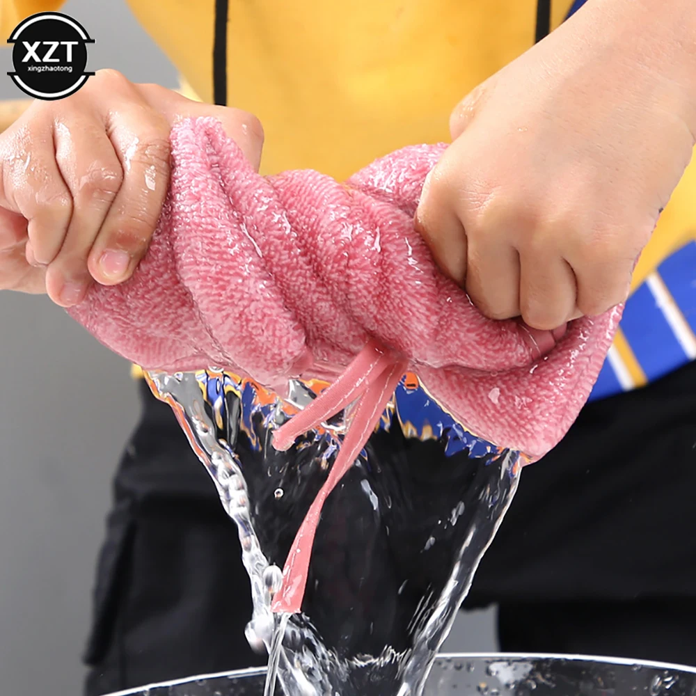 Bowknot Coral Velvet Hand Towels For Kitchen Bathroom Microfiber Soft Quick Dry Absorbent Cleaning Cloths Home Terry Towels microfiber towel hand towel microfiber hand towel