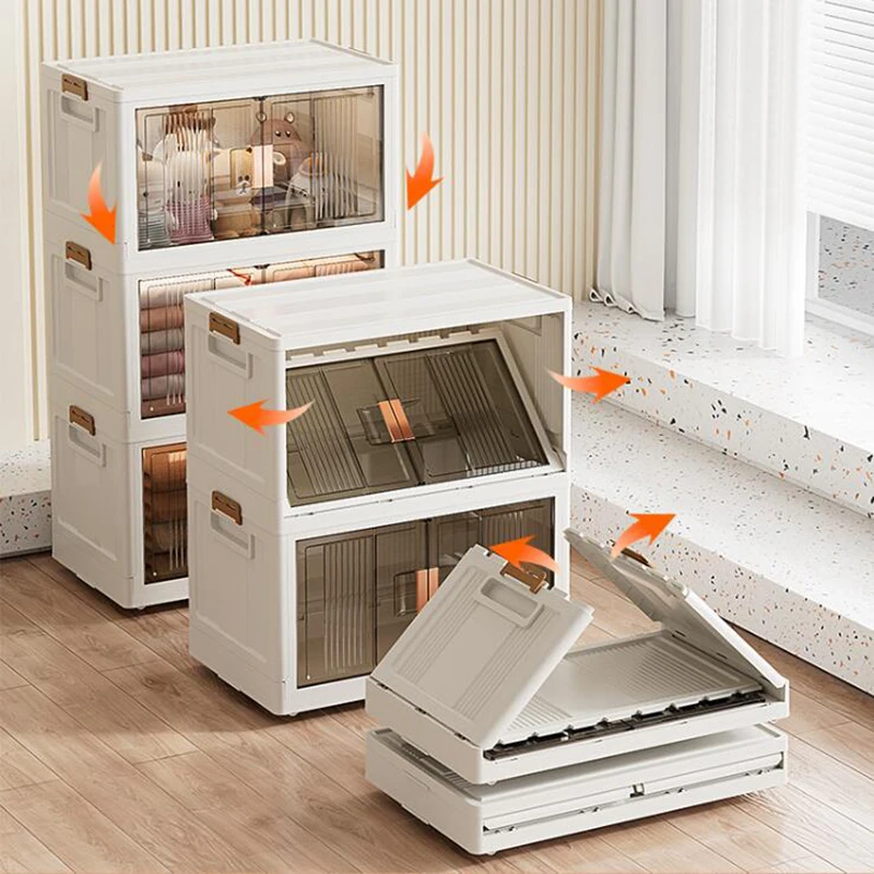 Folding Storage Boxes Clothes Storage Cabinet Removable Clothes